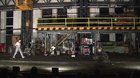 My Dad told me about seeing this show in the 90s. I googled it, and sure enough it still exists: "Kammermusik für 4 Motoren und Bedienungspersonal" or "Chamber Music for 4 Engines and operating staff"