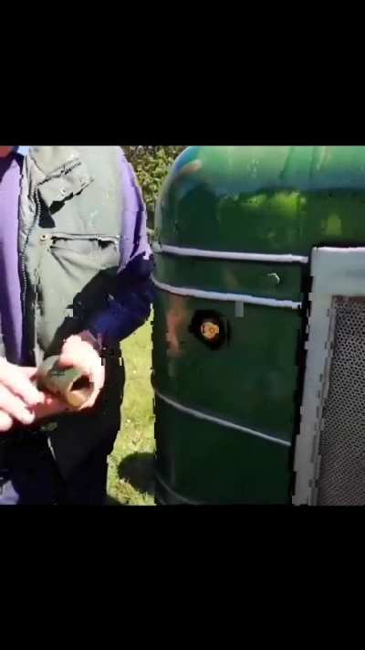 The process of starting an old tractor