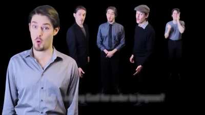 The "percussionist" is beatboxing wrong.