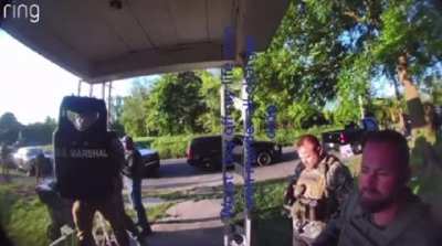 U.S Marshalls pulled up on a man for some charges he had but he wasn’t home ?