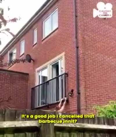 An extreme escape from a cheating woman's husband