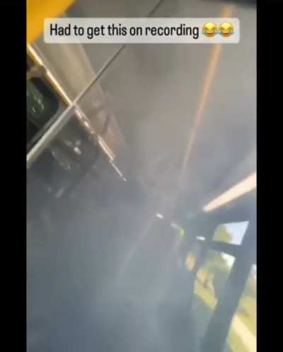 Teens setting off firework in a public transit full of people
