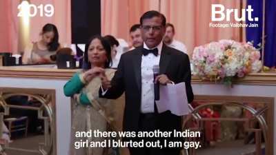 A conservative Indian father's emotional speech at his son's gay wedding