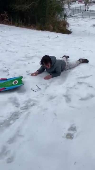 To sled down a hill...