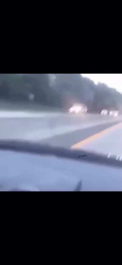 Just a tire bouncing on the highway