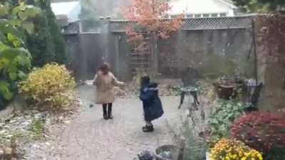 These Eritrean kids, newcomers to ?? are absolutely overjoyed to experience their first snow.