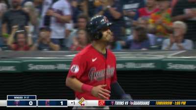 [Highlight] [Highlight] Oscar Gonzalez puts Cleveland up early with a patented "Lucky Guardians Bullshit™" "double"