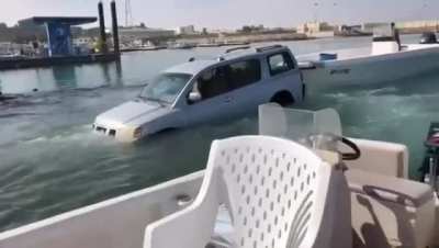 What could happen if I launch the boat with the trailer attached?