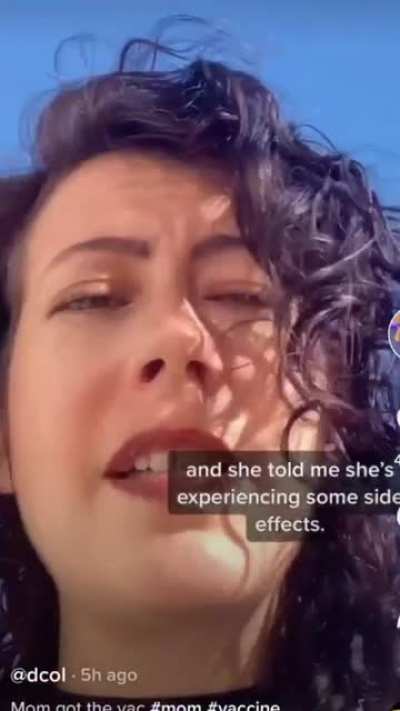 Woman who got the COVID vaccine experiences some side effects