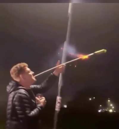 Rocket launching from mouth