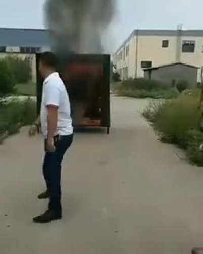 A 'reverse motolov cocktail' - the throwable fire extinguisher that when thrown, releases a specially designed liquid that suffocates flames and instantly puts out a fire ?