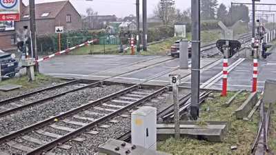 Train just came out of nowhere!