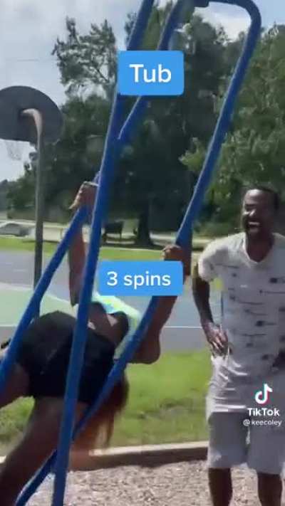 Seeing who can spin the most
