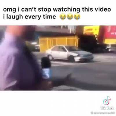 Reporter turns away like he didn't see it