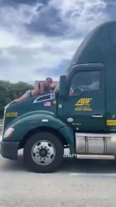 Hopping on an 18 wheeler