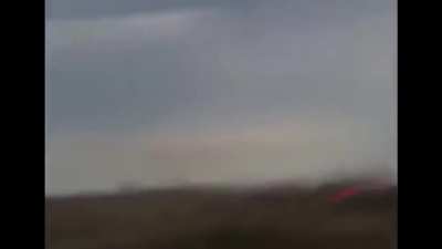 Old but gold: Russian 'Tunguska' anti air vehicle experiences a catastrophic failure causing one of it's guns to continuously fire, while the asymmetrical recoil starts spinning the turret. Location and date unknown.