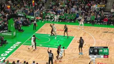 [Highlight] Jayson Tatum splashes another triple to put the Celtics up 30 in the 1st quarter vs the Brooklyn Nets