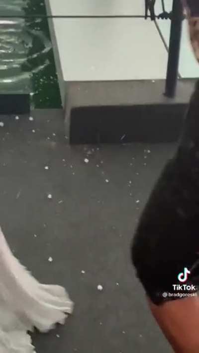 It’s hailing