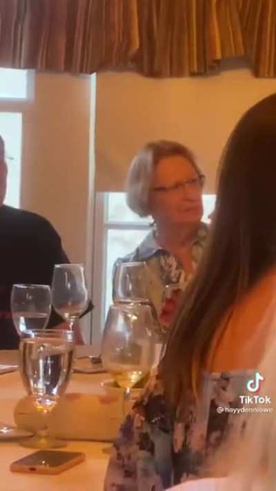 Waiter beat boxes at grandma’s 80th birthday dinner