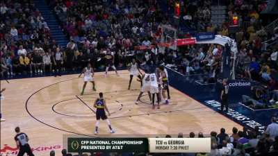 [Highlight] Larry Nance Jr. grabs the offensive rebound and comes up a bit short on the shot afterwards