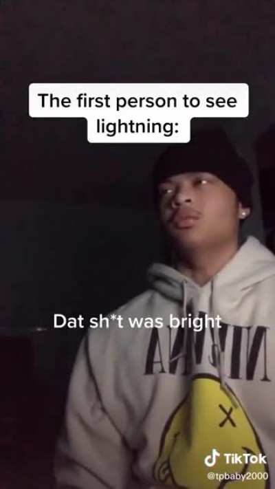 The first person to see lightning