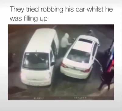 Good thing he had a weapon on him for protection