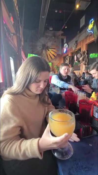 Made my wife try all my beers! She's not a fan