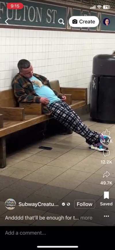 Don’t fall asleep in the Subway