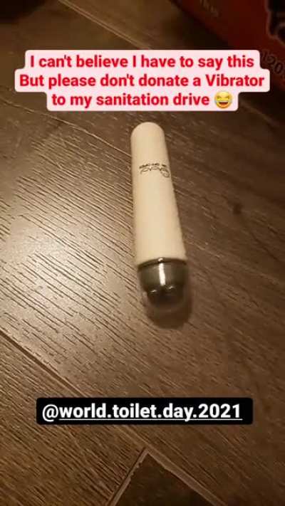 someone donated a vibrator for my charity event