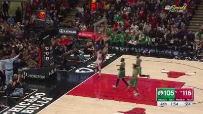 [Highlight] Caruso does it all with forcing a Tatum pass out, to deflecting and stealing (making it his 4th steal of the night) a pass back to Tatum, and connecting on a bounce pass to Dosunmu to extend the lead late in the 4th quarter
