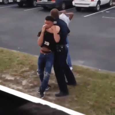 To fight a cop