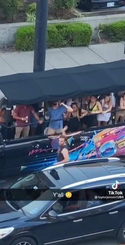 To "party" with the people in the car...