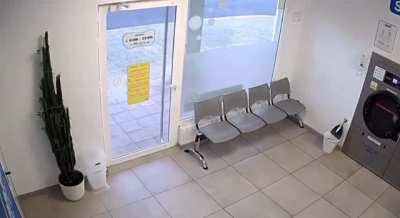 Man narrowly escapes laundromat machine explosion