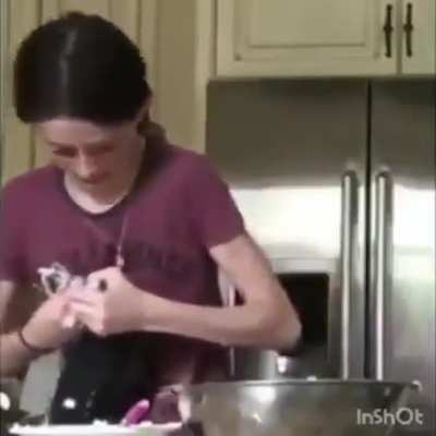 "Let's put my hand in the middle of rotating parts of a mixer".