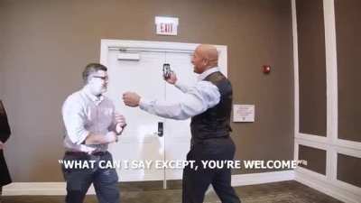 Gotta love The Rock. Fathers will do anything to help each other out!