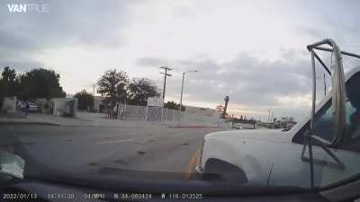 He said he was making a “safe” lane change…