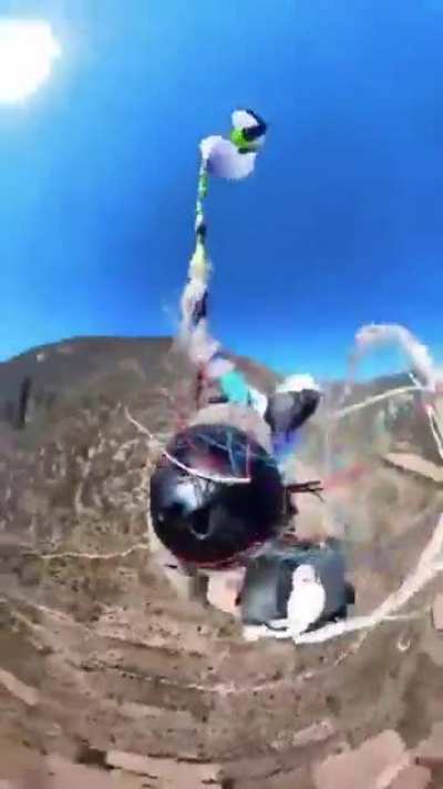 Paraglider Saves Himself At Last Moment