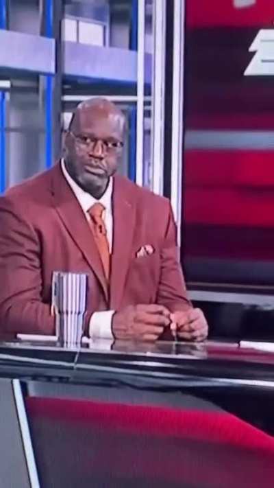 Shaq wanted to laugh so bad ?