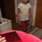 Surprising daughter with a kitten.