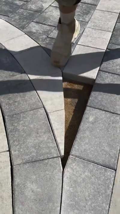 Driveway block paving installing