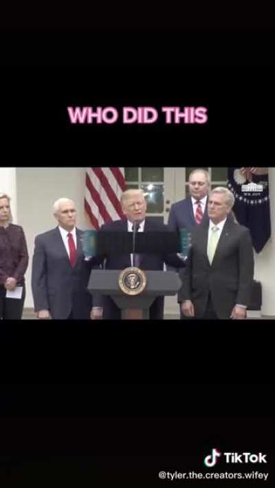 Trump learns to play the accordion