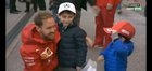 Sebastian Vettel (Ferrari) yeets Mercedes cap