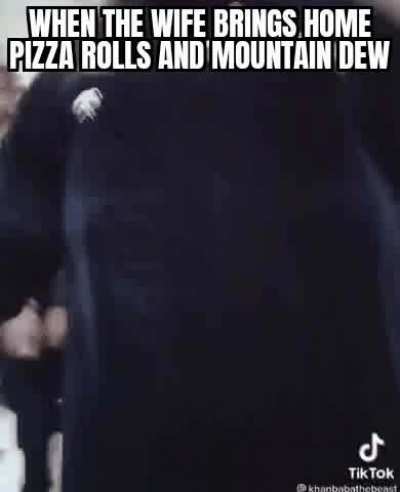 BABY BROUGHT HOME THE PIZZA ROLL!