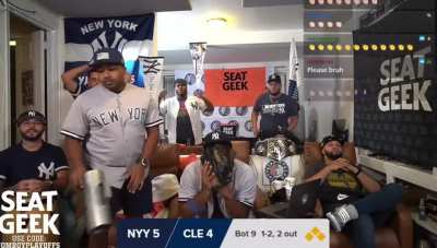 Yankees fans live reaction to last second loss…