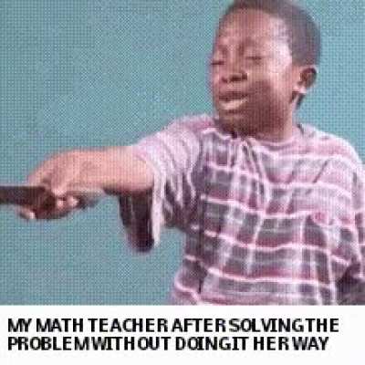"You'll get a minus for that"