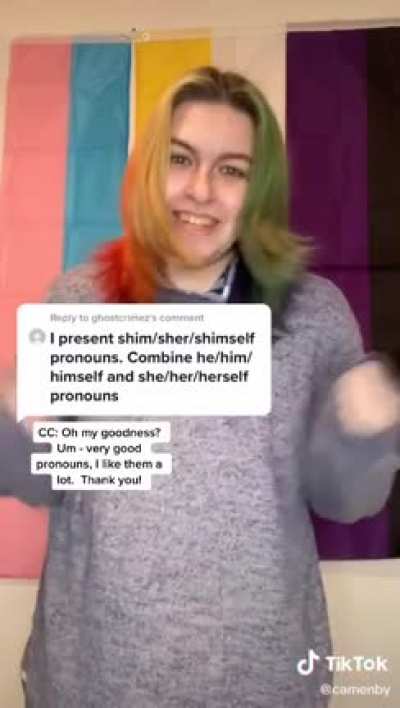 I don’t really care about calling people by whatever pronouns, her reaction was ?‍♀️