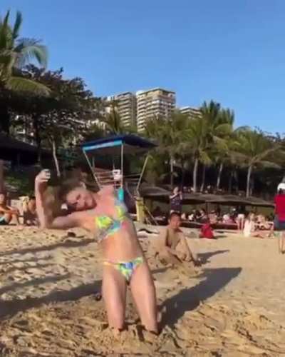 HMC while I do a flailing inflatable tube woman