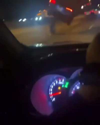 SUV goes airborne and flips, no serious injuries