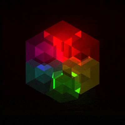Spinning Glass Color Cubes | GIF Loop by Xponentialdesign [A]
