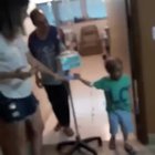 The doctors asked the kid what his dream was. The kid said it was to meet Batman. The doctor dressed up as the superhero to surprise the little one.